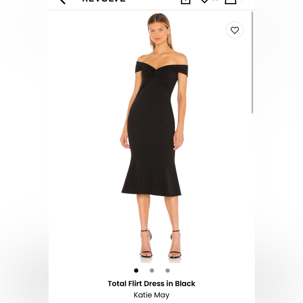 Katie may total flirt black midi dress size small